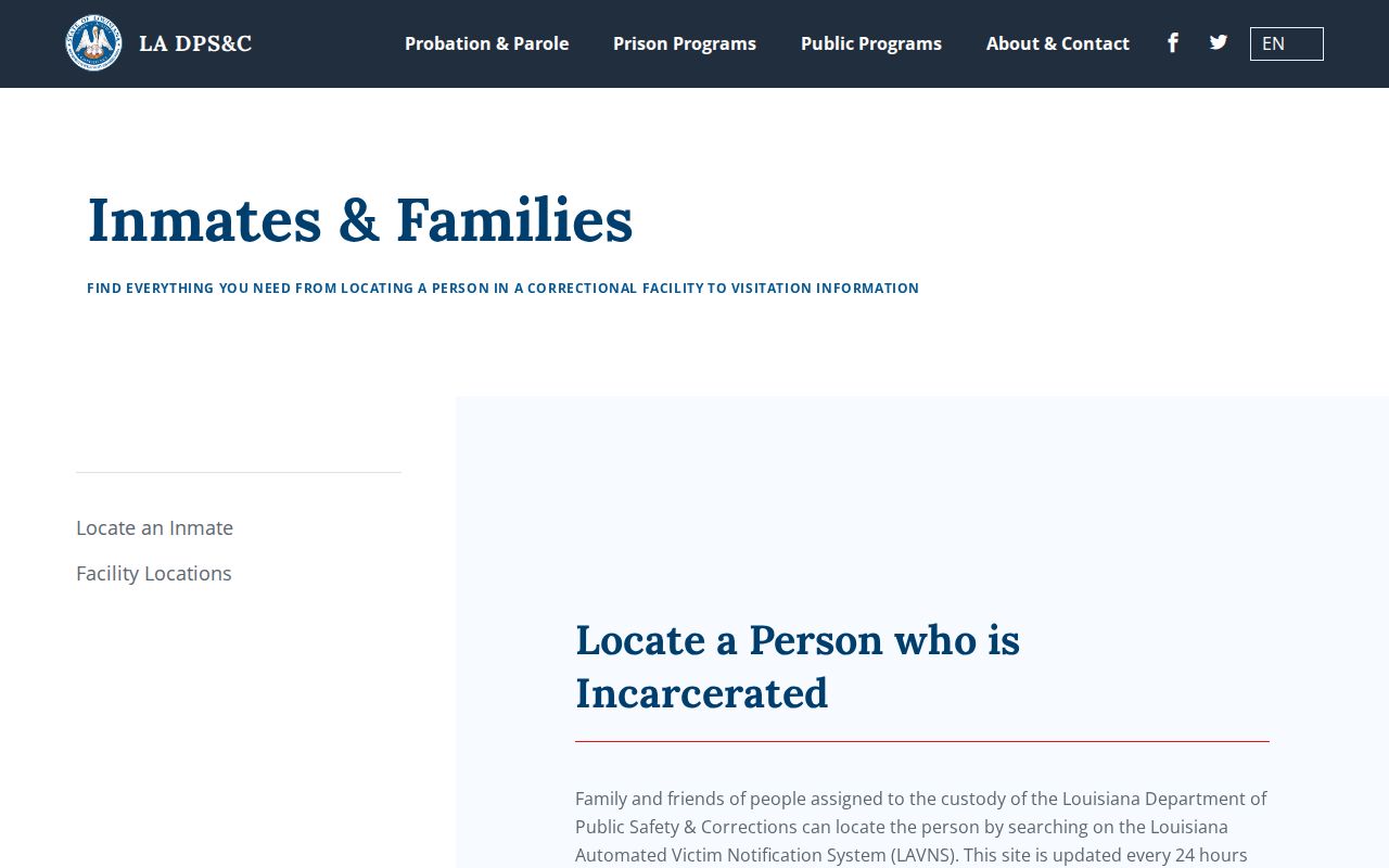 Louisiana DPS&C locator information for West Baton Rouge Parish release records